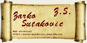 Žarko Šutaković vizit kartica